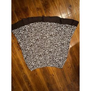 Brown and White Polka Dot Skirt